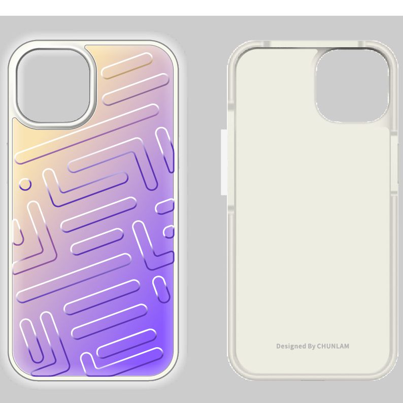 Iridescent Case in PC+TPU Combines Aluminum