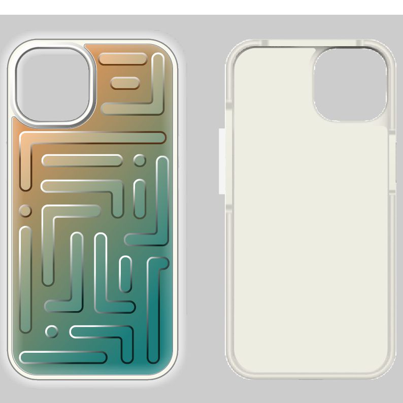 Iridescent Case in PC+TPU Combines Aluminum