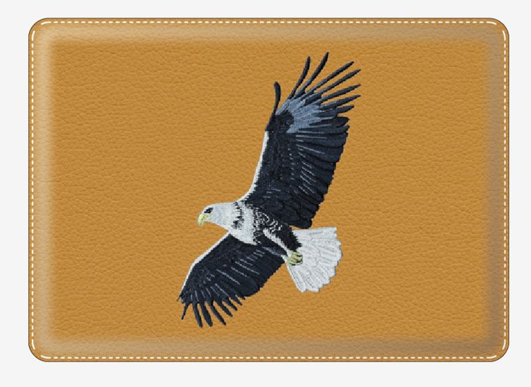 Embroidery Leather MacBook Sleeve