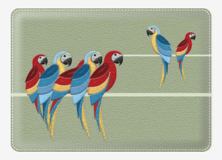 Embroidery Leather MacBook Sleeve