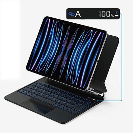 Ultra thin Bluetooth keyboard tablet case for iPad Pro 11