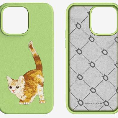 Embroidery fully wrapped leather case