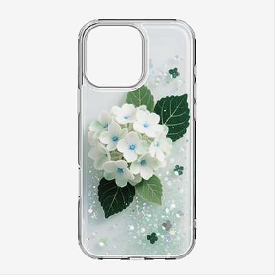 Quick-sand phone case with printing