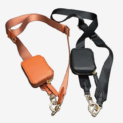 Clip and Go phone strap with zipper Pouch